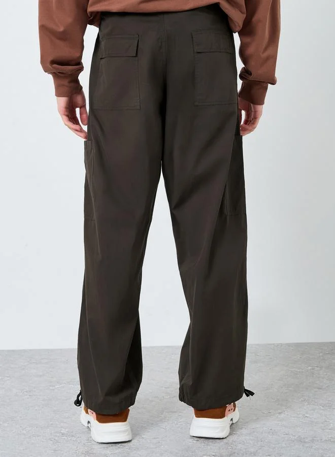 Styli  Styli Men Coffee Brown Cargo Trousers for Men | Best Price UAE