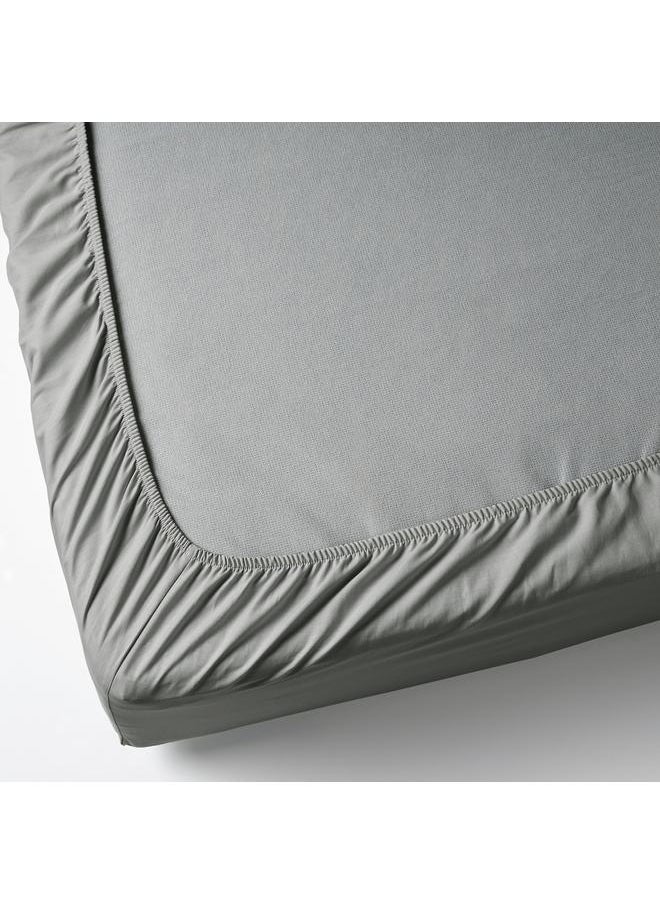 Generic Fitted sheet, light grey, 160x200 cm  - Image 4