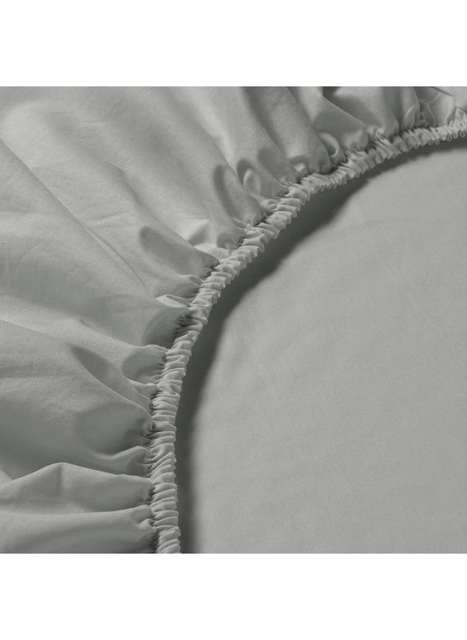 Generic Fitted sheet, light grey, 160x200 cm  - Image 5
