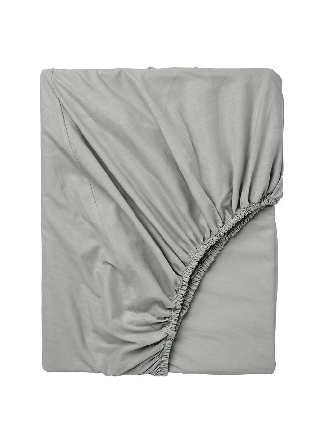 Generic Fitted sheet, light grey, 160x200 cm  - Image 1