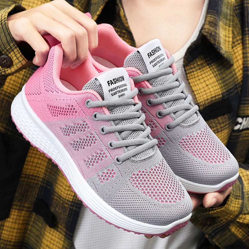 Women's Breathable Flyknit Low Top Sneakers - Image 1