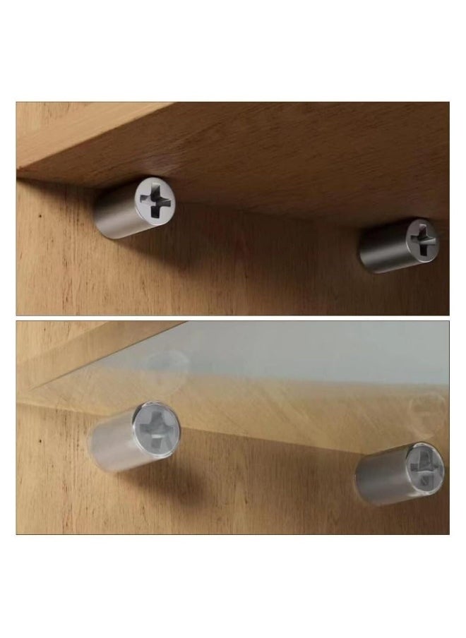 Generic - 30 Pcs Shelf Bracket Screws Pegs with Non-Slip Sleeve Cabinet Shelf Support Pegs Non-Punching Clapboard Holder for Shelf Hole of Furniture - Image 1