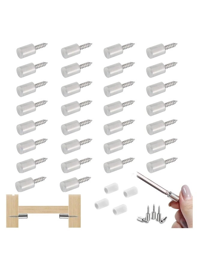 Generic - 30 Pcs Shelf Bracket Screws Pegs with Non-Slip Sleeve Cabinet Shelf Support Pegs Non-Punching Clapboard Holder for Shelf Hole of Furniture - Image 1