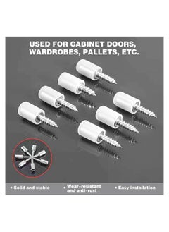 Generic 30 Pcs Shelf Bracket Screws Pegs with Non-Slip Sleeve Cabinet Shelf Support Pegs Non-Punching Clapboard Holder for Shelf Hole of Furniture  - Image 2