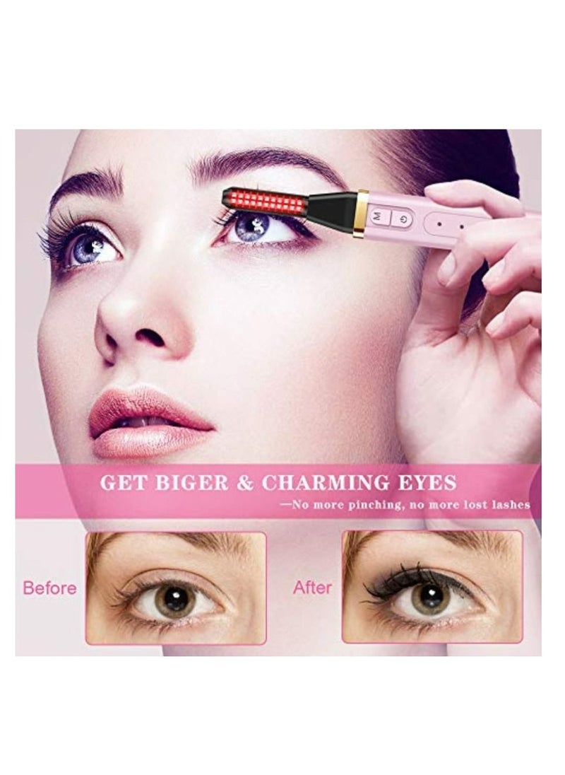 Kanza - USB Rechargeable Electric Heated Eyelash Curler with Three Temperature Mode for Quick Natural Curling Long Lasting Eyelashes Curl Tool Gifts for Women - Image 1