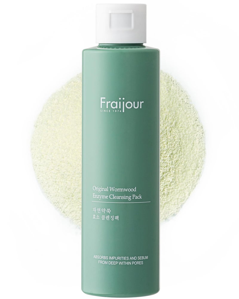 Fraijour Wormwood Enzyme Cleansing Pack â€“ Korean Powder Face Cleanser & Exfoliant with Papaya Enzyme, AHA BHA PHA, Low pH, Clears Acne & Pores, Smooths Texture, for All Skin Types, 2.82 oz. - Image 1