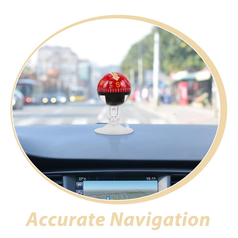 Portable Car Boat Compass with 38mm Plastic Suction Cup for Outdoor Hiking Marine Navigation - Image 4