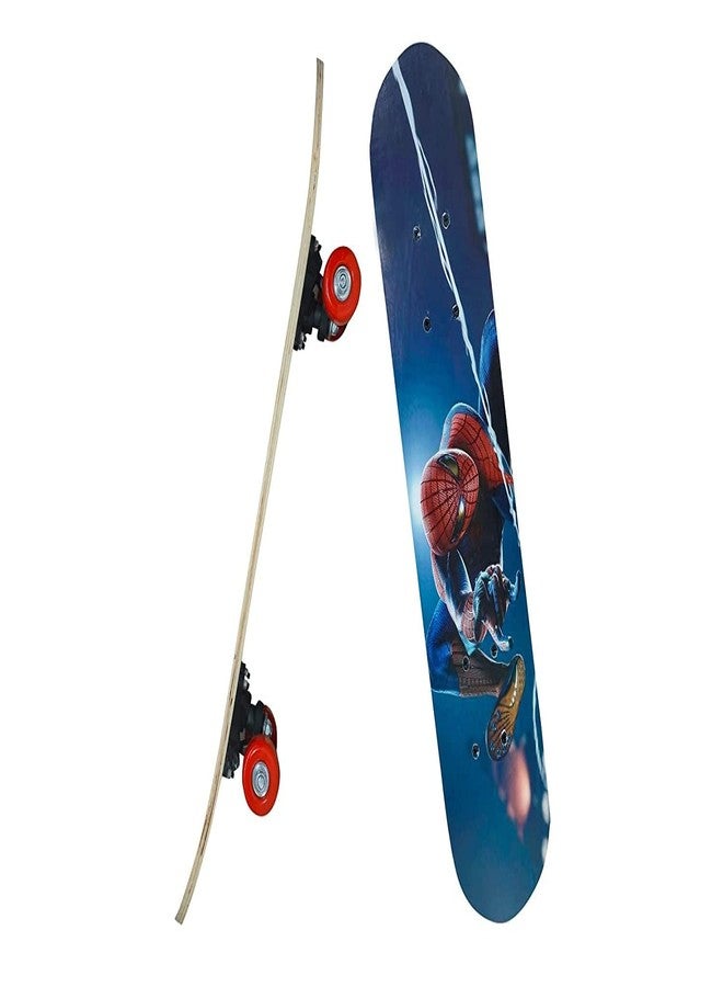 BABA FAB Portable Handheld Lightweight Skateboard 24"X 6" Light Flashing 4 Wheels Mini Cruiser Skateboard, Beginners Longboard Suitable for Kids, Age (5-9 Years) (Spider Man Print) - Image 2