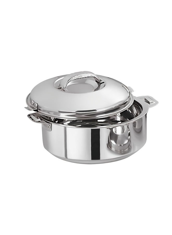 BLACKSTONE Stainless Steel Casserole Lightweight Easy to Handle Hotpot with Lid Silver-Madina 10000ml/10Ltr - Image 1