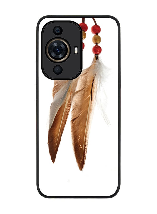 Stylizedd Rugged Black Edge case for Huawei nova 11 Pro, Slim fit Soft Case Flexible Rubber Edges Anti Drop TPU Gel Thin Cover - Chief Longfeathers - Image 1