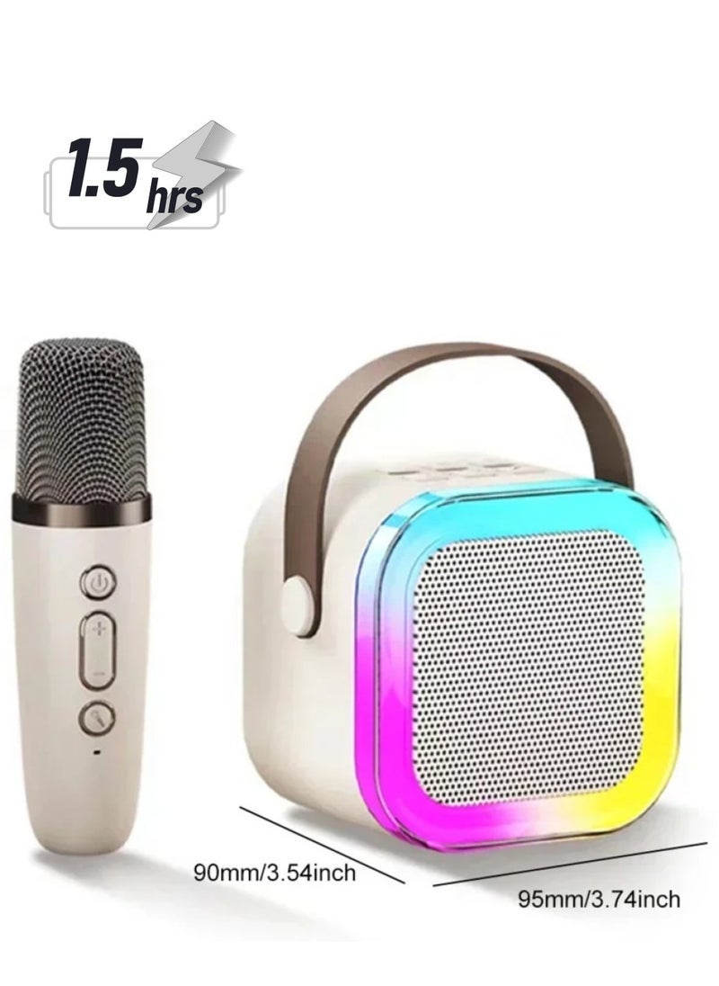 ELTRAZONE K12 Bluetooth Speaker with Wireless Karaoke Microphone – Portable Audio Column for Kids & Adults, Built-in LED Lights, Home KTV Party System, Rechargeable Mini PA Speaker for Singing, Music, Outdoor Use – Professional Sound, Easy Bluetooth Pairing - Image 1