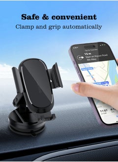 glassology 15W Fast Wireless Car Charger Phone Mount Holder fit for iPhone 15 14 13 12 Mini Pro Max 11 Xs, Samsung Galaxy S23 Ultra S22+ S21 S20 Note 20  - Image 4