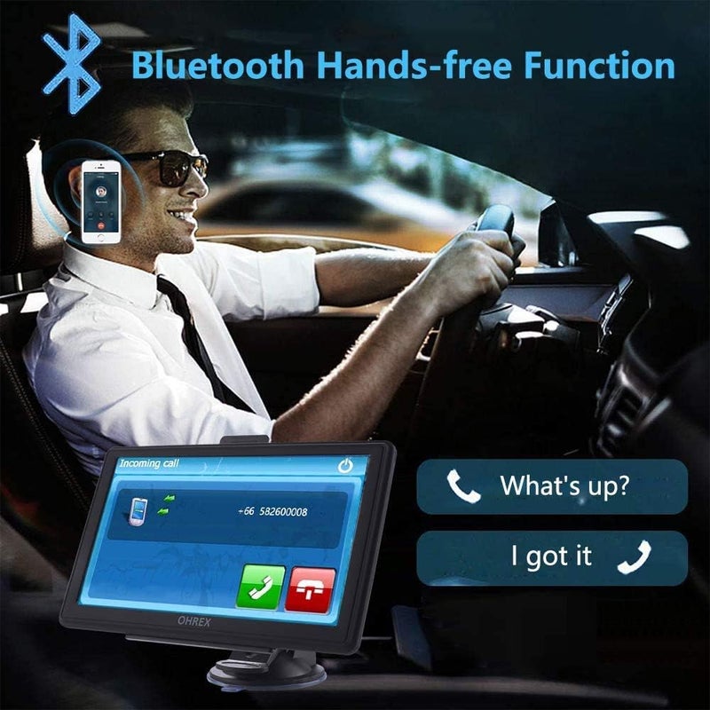 OHREX N800 GPS Navigator for Car with Bluetooth, 7” Truck GPS for Commercial Drivers, 2026 Maps with Free Lifetime Updates - Image 5