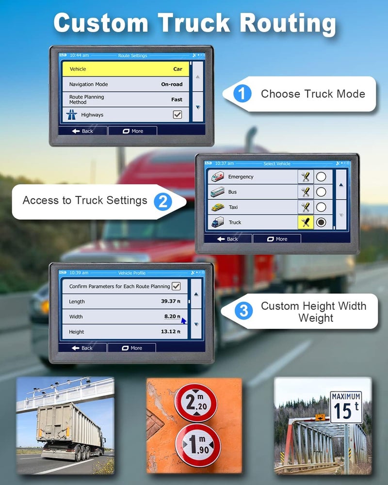 OHREX N800 GPS Navigator for Car with Bluetooth, 7” Truck GPS for Commercial Drivers, 2026 Maps with Free Lifetime Updates - Image 4