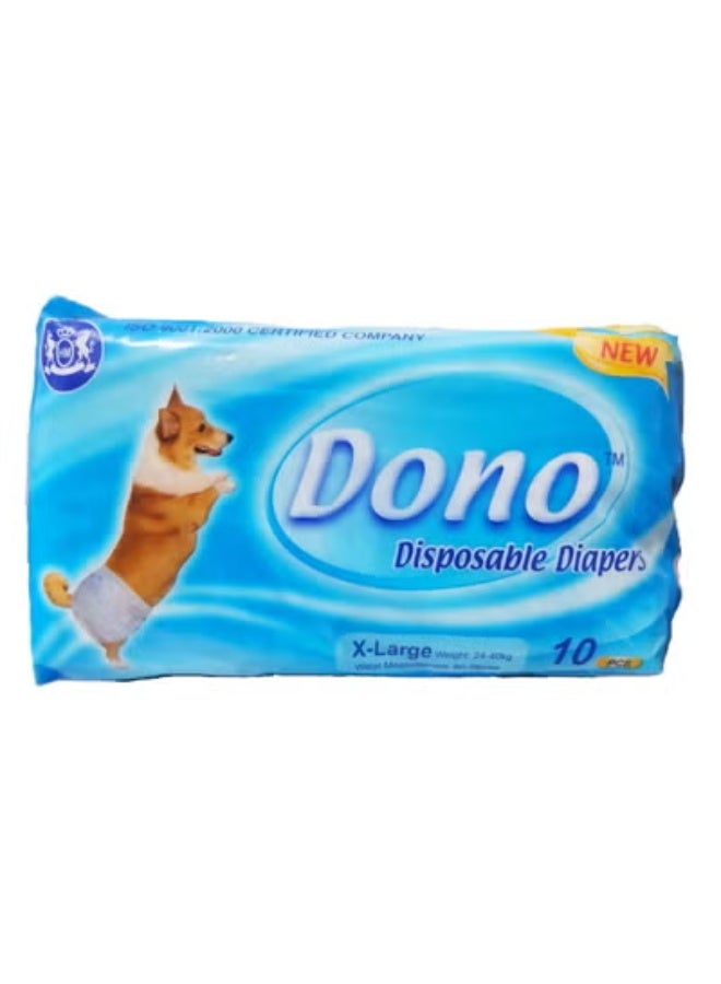 Dono Dog Disposable Diapers 10pcs XLarge - Image 1