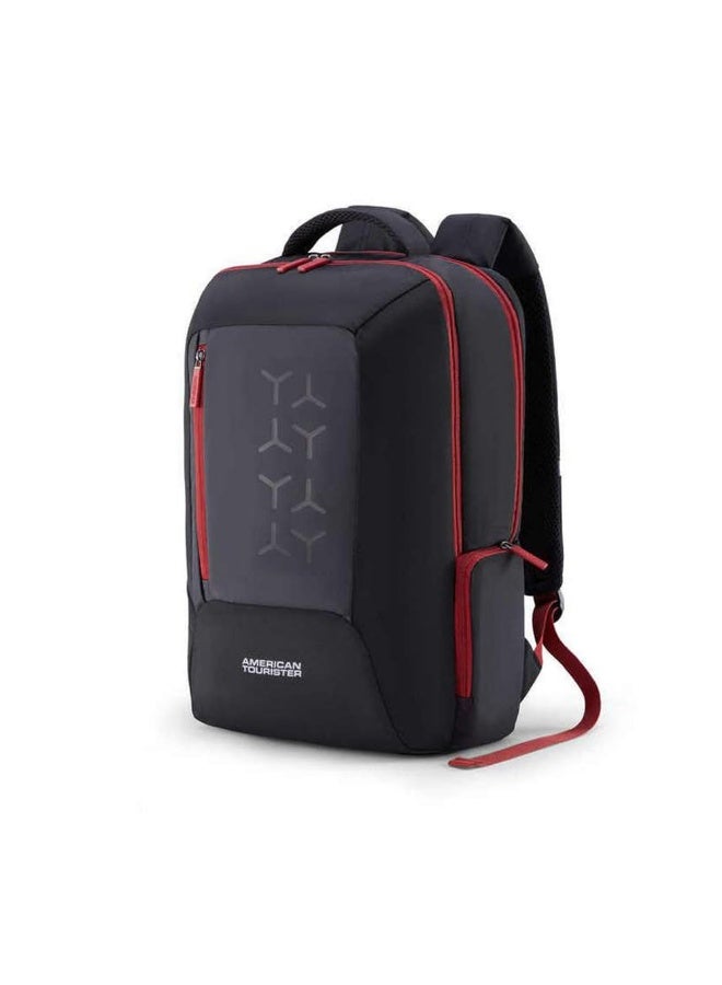 American Tourister Sigma 3.0 Style 01, 33.5L Volume Office 5 Compartment Laptop Backpack with Front Organizer and Spacious Interiors for Unisex - Black - Image 3
