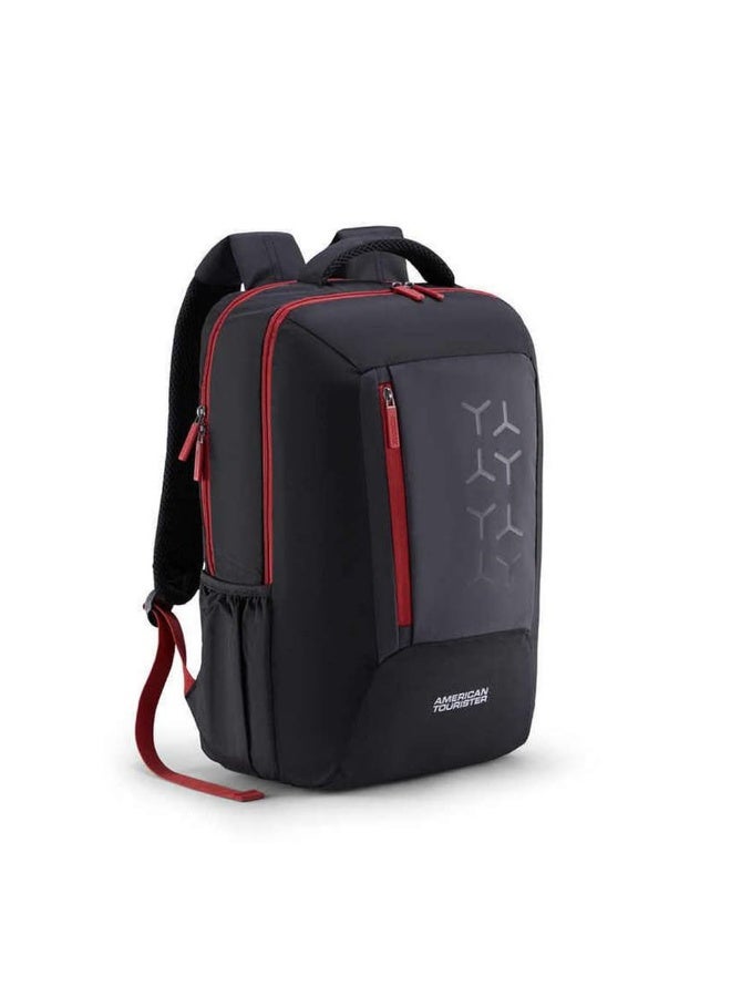 American Tourister Sigma 3.0 Style 01, 33.5L Volume Office 5 Compartment Laptop Backpack with Front Organizer and Spacious Interiors for Unisex - Black - Image 4