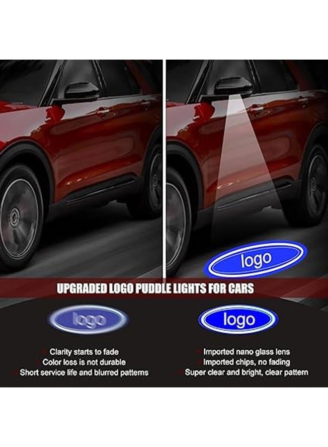 HAOGI Never Fade HD LED Side Mirror Puddle Light Logo Projector Compatible with Edge/Explorer/F150/Ranger/etc Series Accessories, 3D LED Ghost Shadow Laser Car Courtesy Light - Image 4