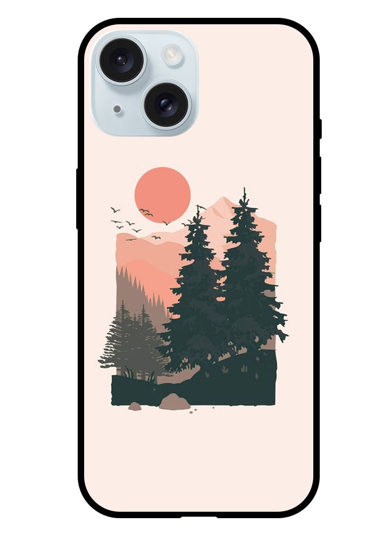 Theodor غطاء واقي مضاد للخدش ومقاوم للصدمات لجهاز آيفون 15 بلس فنون طبيعية - Image 1