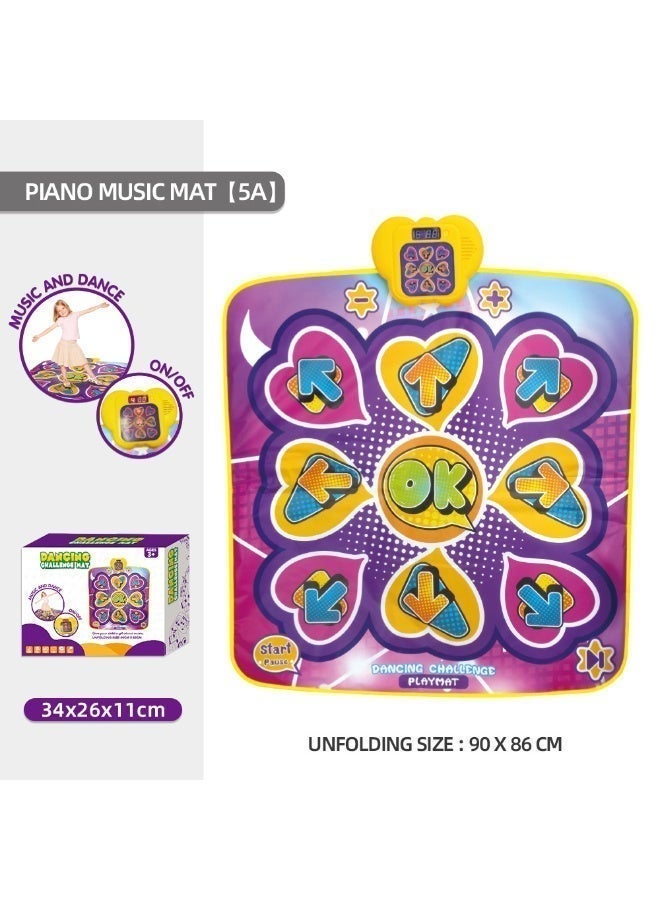 JAYATO Electronic Dancing Challenge Mat, Adjustable Volume, Built-in Music and LED lights, 9-Button Dancing Mat Birthday Gifts for Kids Over 3 Years Old, 90cm X 86cm - Image 4