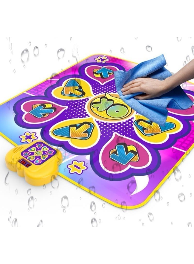 JAYATO Electronic Dancing Challenge Mat, Adjustable Volume, Built-in Music and LED lights, 9-Button Dancing Mat Birthday Gifts for Kids Over 3 Years Old, 90cm X 86cm - Image 5