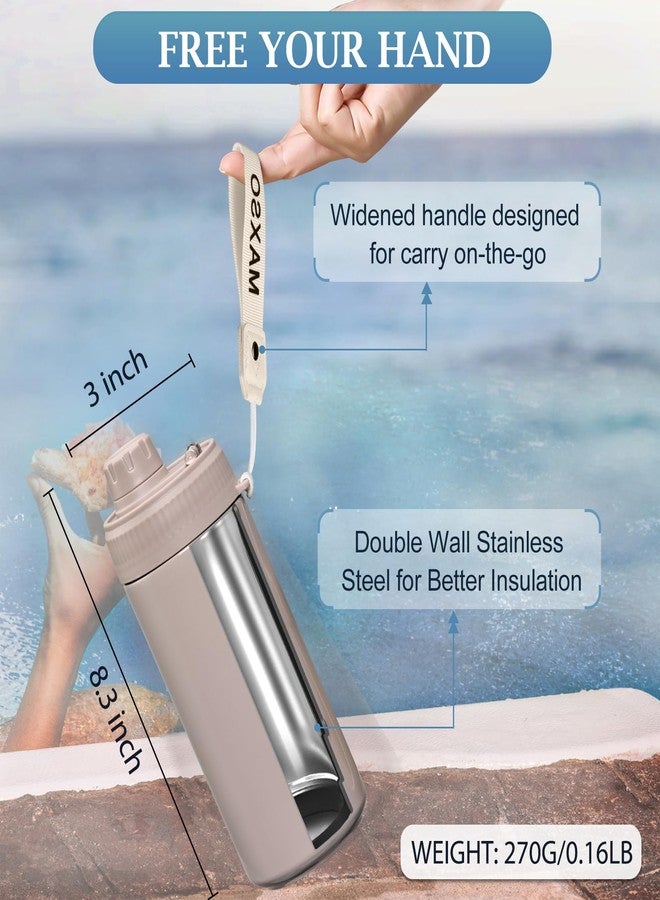 MAXSO Sealed Can Cooler Fizz Lid Can Cover for 12 oz Regular, Slim Skinny Cans & As Thermal Bottle, 4-in-1 Insulated Vacuum Stainless Steel Carbonated Cold Drink Holder - Oat - Image 2