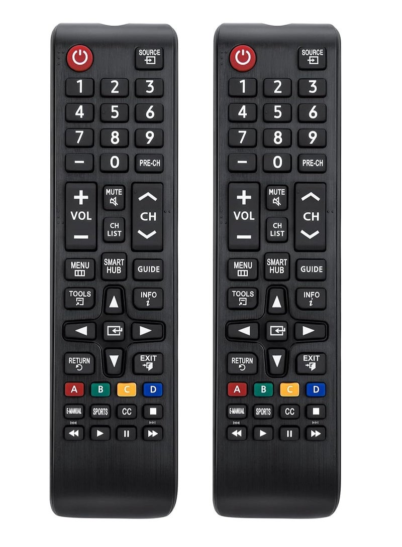 ELTRAZONE (Pack of 2) Universal TV Remotes, Replacement for Smart TVs – Compatible with LED, LCD, HDTV, QLED, SUHD, UHD, 4K, 3D TVs | No Setup Required | Long-Range Infrared | Fast Response & Durable Design | Ideal Spare or Backup - Image 1