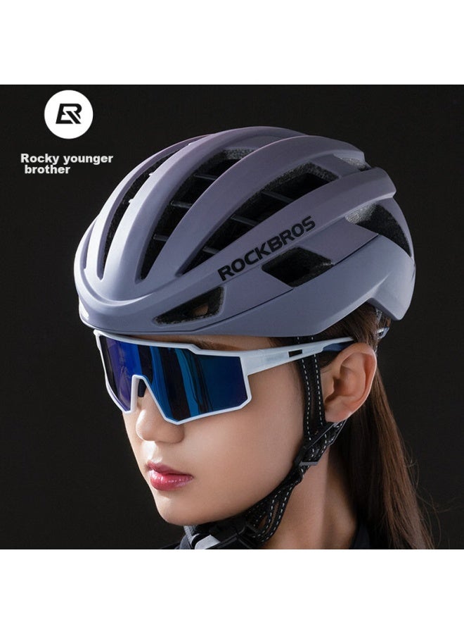 Rockbros خوذة دراجة روكبروس، خوذة دراجة طريق وجبل، خوذة أمان بتصميم متكامل ديناميكي هوائي للرجال والنساء، بيضاء - Image 3