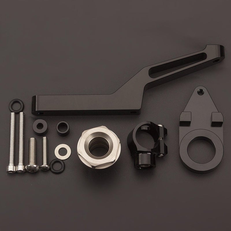 FXCNC Racing Motorcycle CNC Steering Damper Stabilizer Buffer Mounting Bracket Kit Compatible with Ninja 600 ZX636 ZX6R ZX-6R 2009-2020 - Image 2