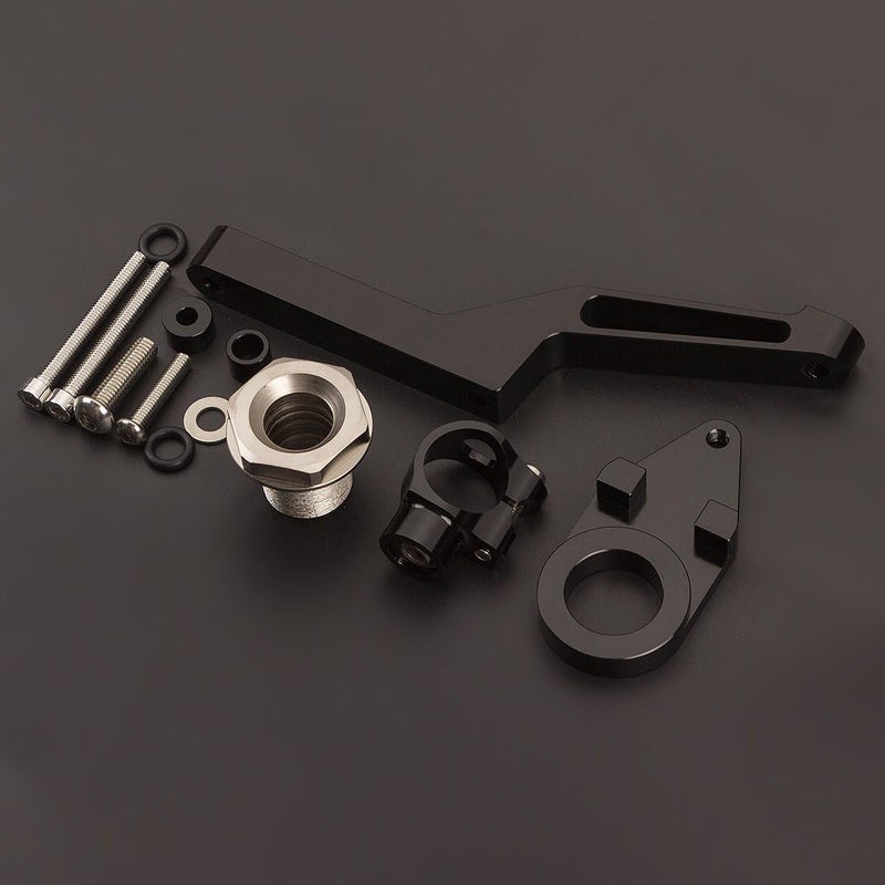 FXCNC Racing Motorcycle CNC Steering Damper Stabilizer Buffer Mounting Bracket Kit Compatible with Ninja 600 ZX636 ZX6R ZX-6R 2009-2020 - Image 3
