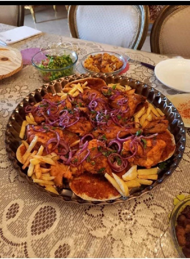 صينيه عشاء  وسرفيس العزومات المسطحه الجباره لتقديم احلى كبسه ومندى وكل المشويات - Image 1