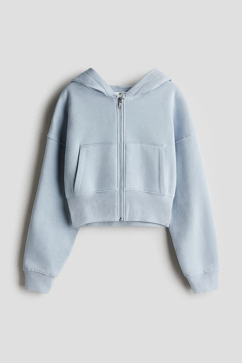 H&M Cropped zip-through hoodie