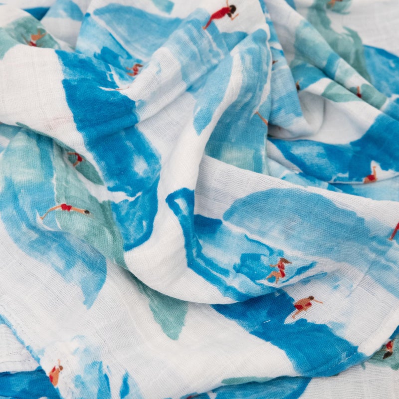 Little Unicorn Premium Muslin Swaddle Blanket 3 Pack | for swaddling, Play, Nursing & More | Giftable Set of 3 (Summer Vibe) - Image 3