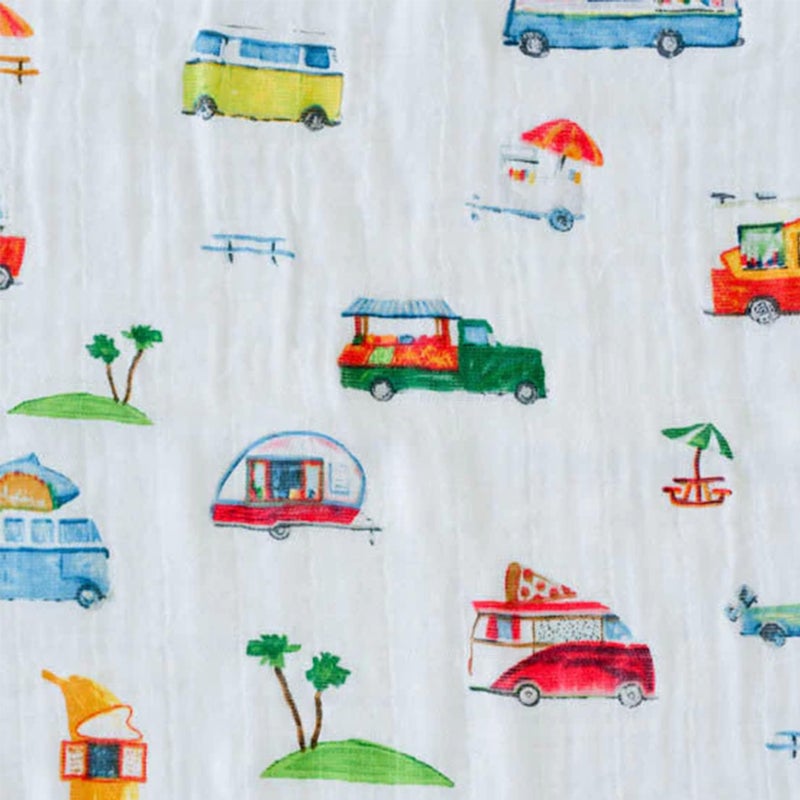 Little Unicorn Premium Muslin Swaddle Blanket 3 Pack | for swaddling, Play, Nursing & More | Giftable Set of 3 (Summer Vibe) - Image 4