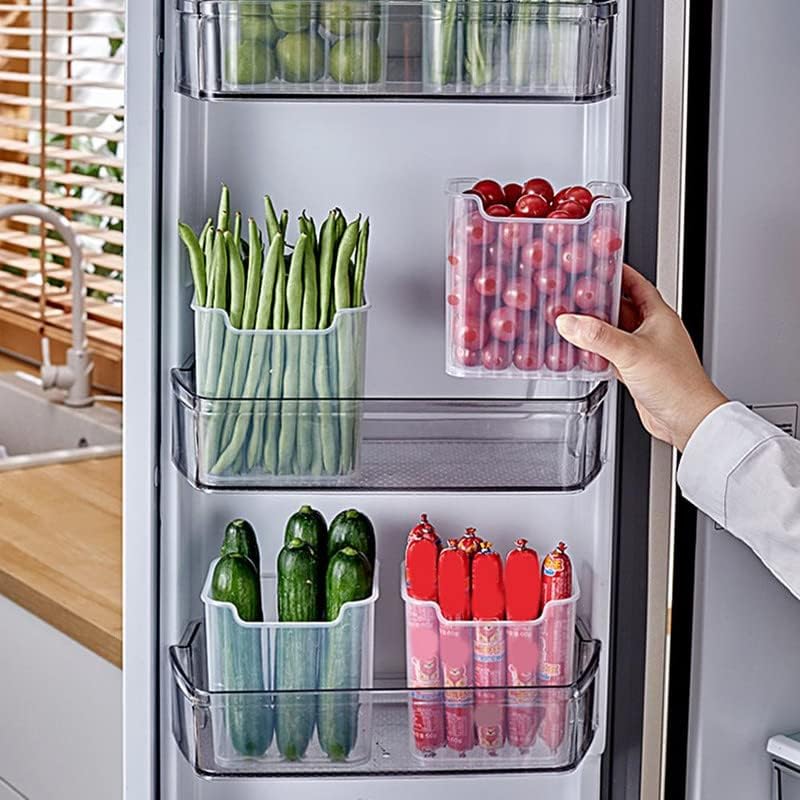 Shrux Freezer Storage Containers Side Door Storage Basket Pack of 6 Multipurpose Containers For Grocery Fruits Spices and More - Image 1