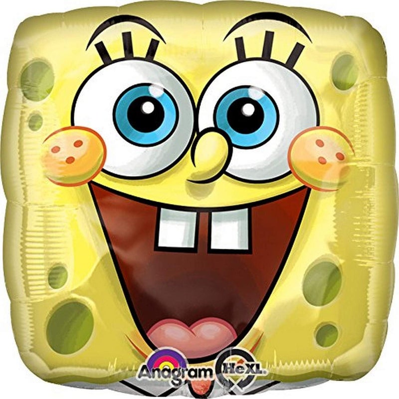 Anagram Square Spongebob Balloon - 18 Inch Foil Balloon for Parties