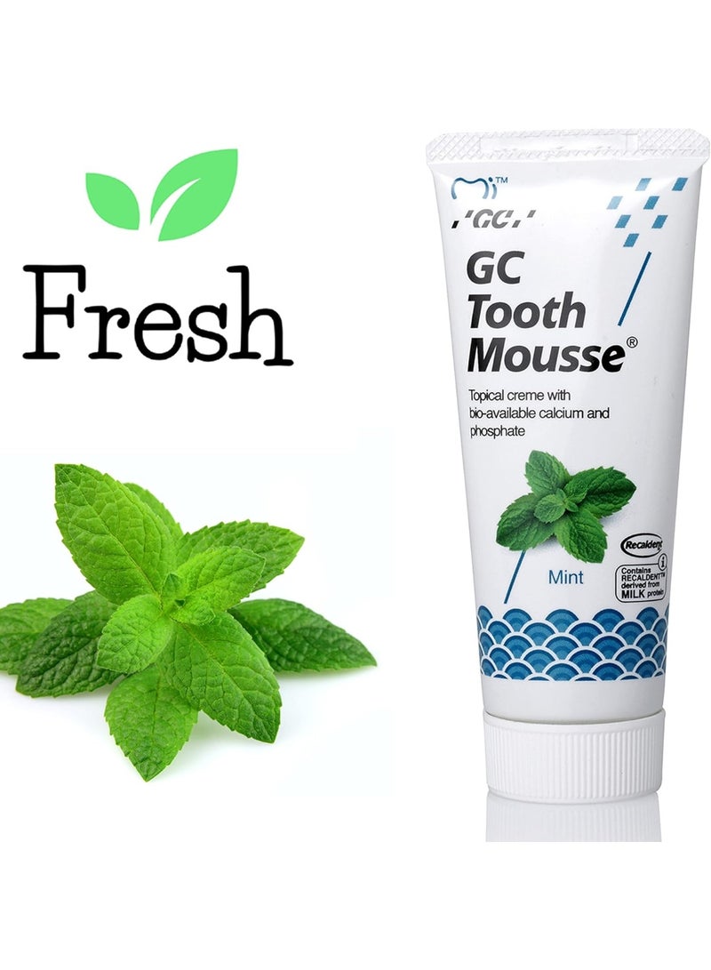 Gc Tooth Mousse Mint 35ml Tube | 1 Tube | Topical Creme Tooth Desensitiser - Image 2