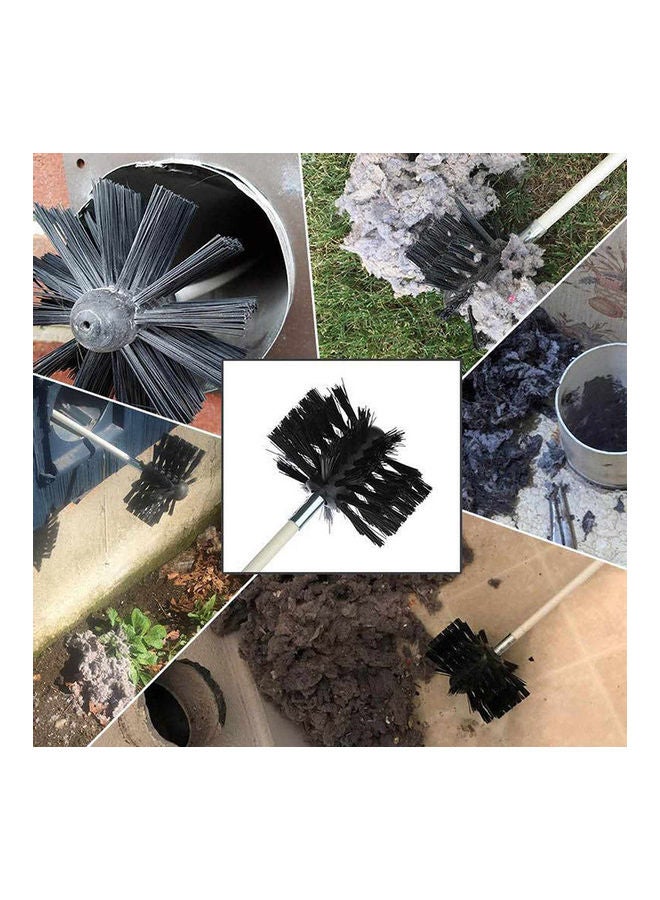 NIBEMINENT 12-Piece Dryer Duct Vent Long Handle Flexible Rod Chimney Brush White/Black - Image 3