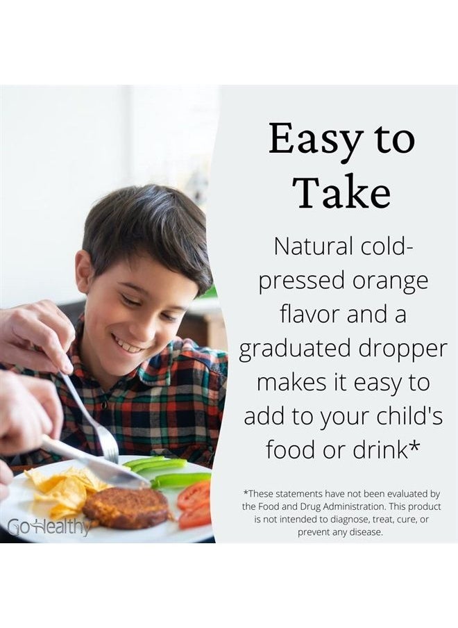 Go Healthy Natural - Vitamin D3 K2 Drops for Kids Contains 25mcg Vegan Liquid Vitamin D & 150mcg Vegan Liquid Vitamin K2 - Image 1