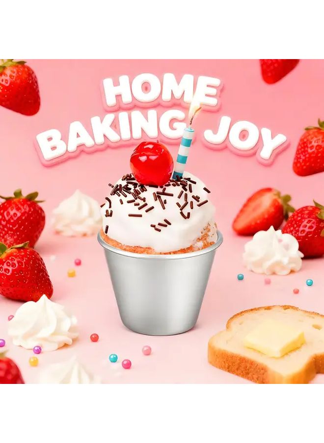 Nonstick Aluminum 10pcs Pans For Cakes Muffins Tarts Baking Easy Clean - Image 2