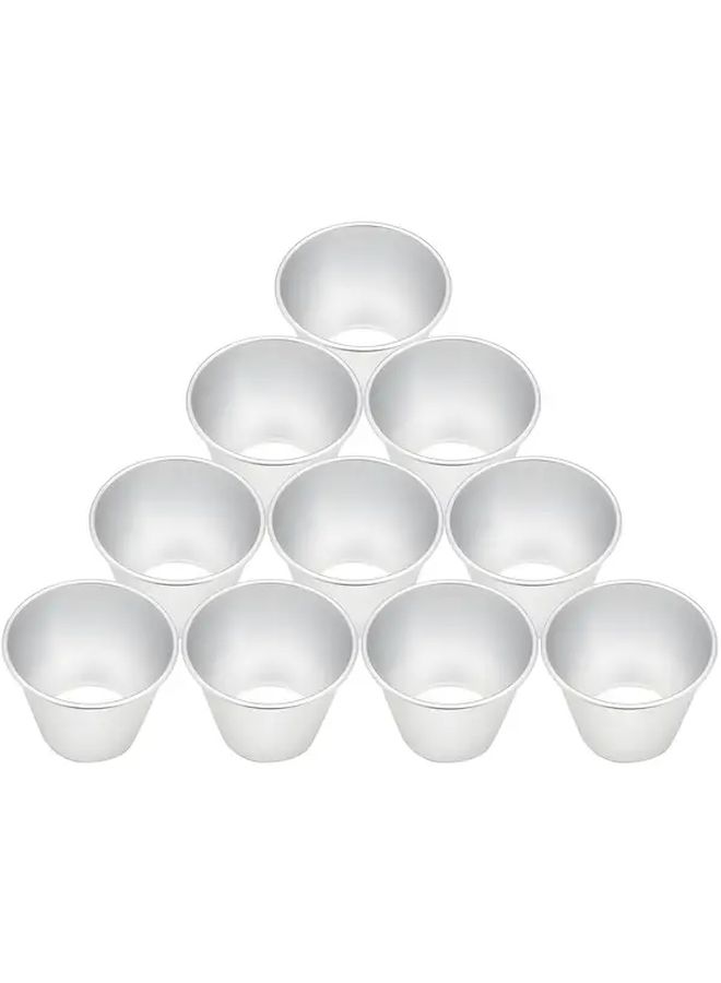 Nonstick Aluminum 10pcs Pans For Cakes Muffins Tarts Baking Easy Clean - Image 1