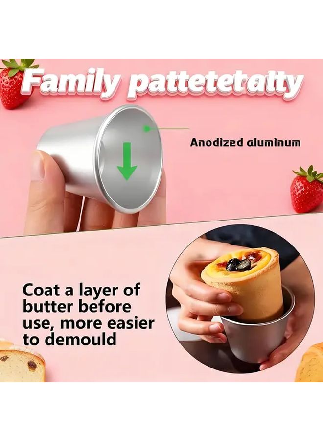 Nonstick Aluminum 10pcs Pans For Cakes Muffins Tarts Baking Easy Clean - Image 4