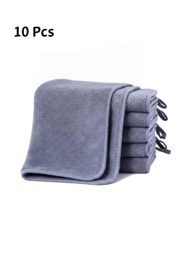 10 Pack 2cm Thick Premium Cleaning Cloths 30×30cm, Durable & Long-Lasting, Multi-Purpose Kitchen Dish Towels with Hanging Loop for Home, Table Wiping, Dusting - Image 1
