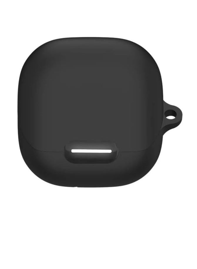 shomira Silicone Case Compatible with Anker Soundcore Liberty 4 NC Earbuds, Soft Silicone Protective Case Cover, Shockproof Sleeve with Carabiner (Black) - Image 2