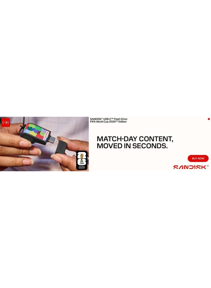 sandisk USB-C Flash Drive FIFA World Cup 2026 Global Edition 128GB (up to 300MB/s transfer speeds, SANDISK Memory Zone App) - Image 3