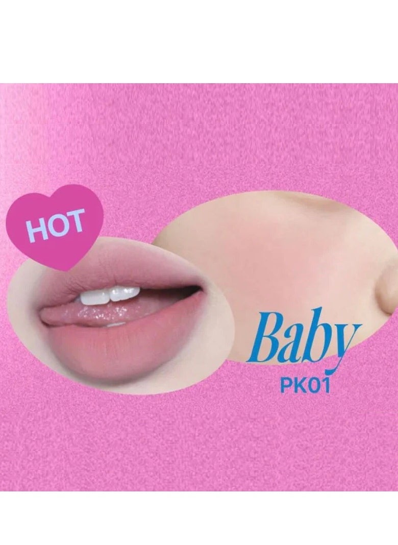 fwee - FWEE Lip & Cheek Blurry Pudding Pot PK01 Baby 5g and Fwee Fingerlike Silicone Lip Brush - Image 1