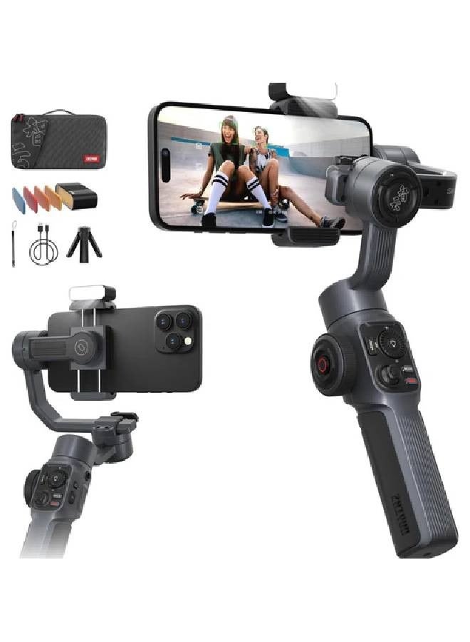 SMOOTH 5 Combo Professional Gimbal Stabilizer for iPhone & Android With Smart Tracking Gesture Control & Zoom - Black