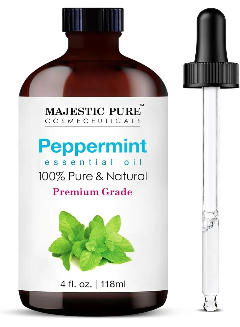Peppermint Essential Oil | 118 ml | 100% Pure and Natural Peppermint Oil | Premium Grade Essential Oils for Hair Care, Home Diffusers, Skin, Aromatherapy, Massage and Humidifiers | 100% Natural Essentials Oils for Aromatherapy, Massage, Steam inhalation, Air Freshing, Soap and Candle Making