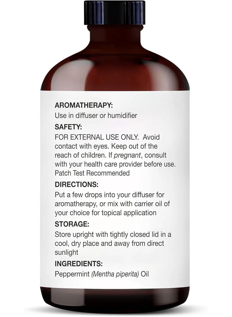 Majestic Pure Fresh Peppermint Essential Oil | 118 ml | 100% Pure and Natural Peppermint Oil | Premium Grade Essential Oils for Hair Care, Home Diffusers, Skin, Aromatherapy, Massage and Humidifiers | 100% Natural Essentials Oils for Aromatherapy, Massage, Steam inhalation, Air Freshing, Soap and Candle Making  | Best Price UAE