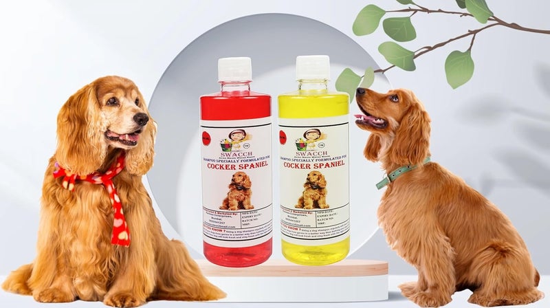 SWACCH Shampoo Specially FORMULATED for Cocker Spaniel 500ML Combo Pack of 2 Jasmine Lemon - Image 1